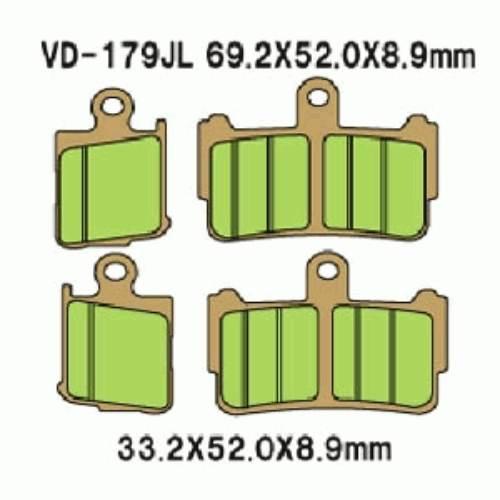 Klocki hamulcowe vesrah sintered metal vd-179jl