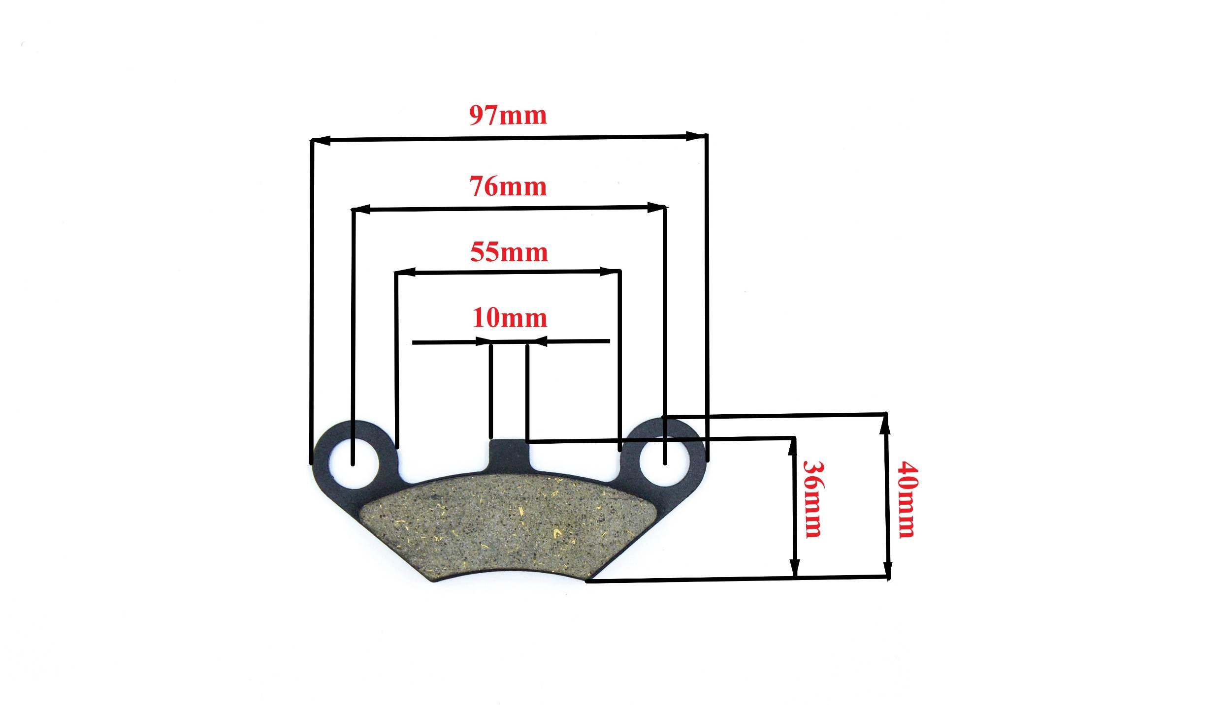 Klocki hamulcowe power force atv 200/250 tył 97x40x9 PF 22 510 3513 - zdjęcie 3