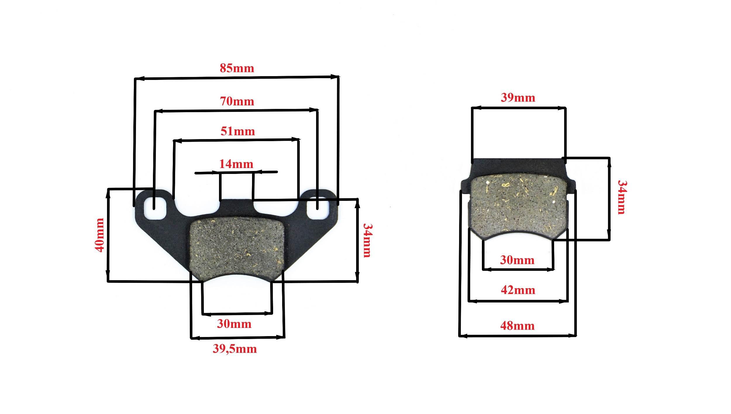 Klocki hamulcowe power force atv 250 przód 85x37x8-48x32x10 kht009031 - zdjęcie 2
