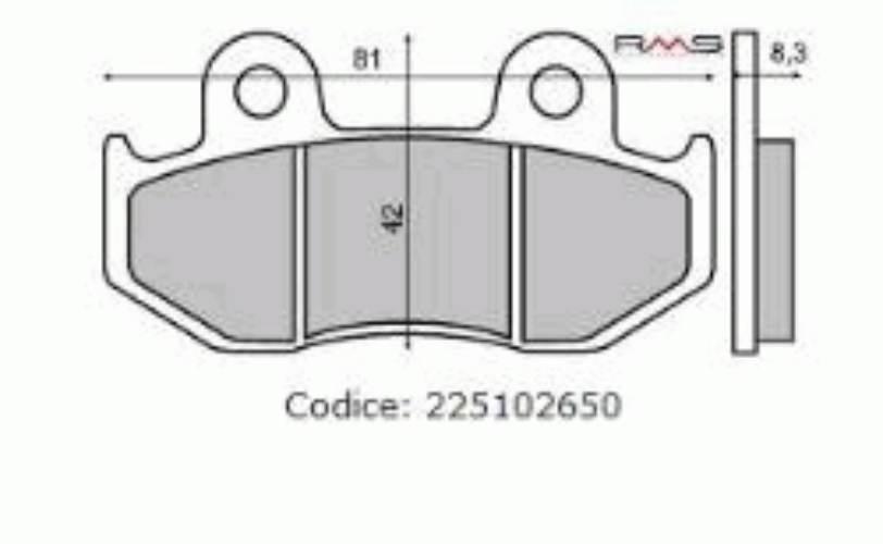 Klocki hamulcowe burgman 25o/400 tył RMS 22 510 2650