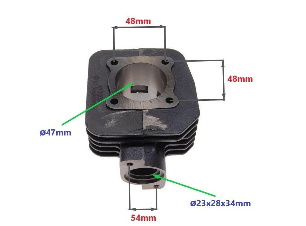 Cylinder żeliwny power force peugeot ludix vivacity 47mm 2t PF 10 008 0471 - zdjęcie 3