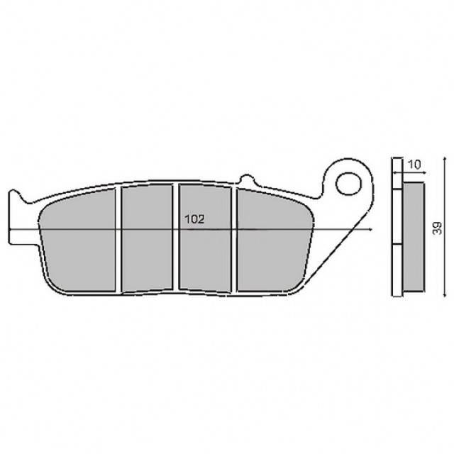 Klocki hamulcowe kymco xc500/250 t/p RMS 22 510 0890