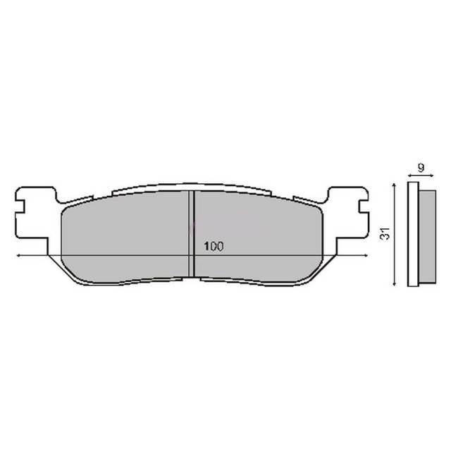 Klocki hamulcowe majesty 250 99r RMS 22 510 2660