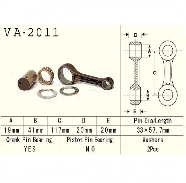 Vesrah - korbowód yamaha yfm400 big bear 99-13r. VA-2011
