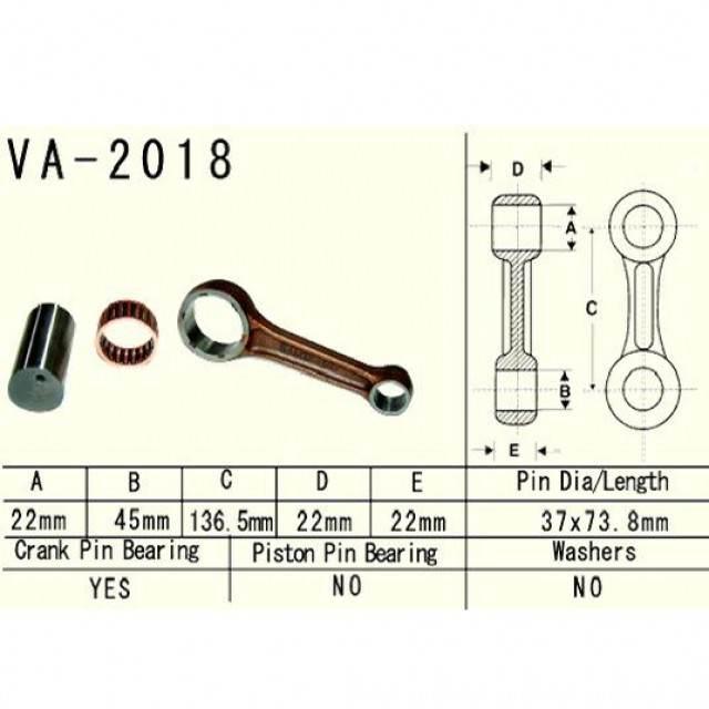 Korbowód vesrah va-2018 yamaha yfm660 raptor 02-05r. grizzly 660 02-08r.