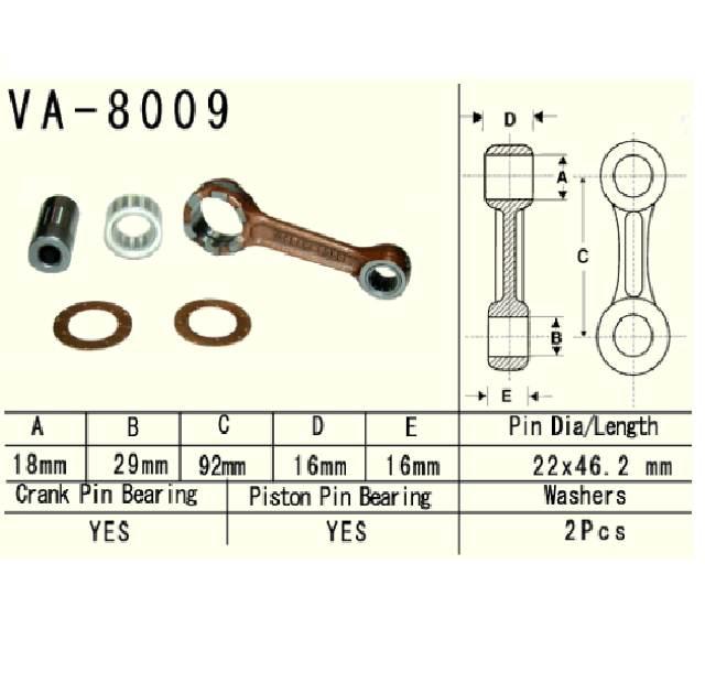Vesrah - korbowód kawasaki kx85 01-18 / kx100 98-18r VA-8009