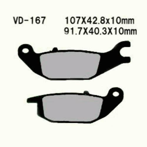 Klocki hamulcowe vesrah semi-metallic vd-167