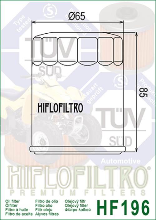 Filtr oleju hiflo hf196 polaris sportsman 600/700 - zdjęcie 2