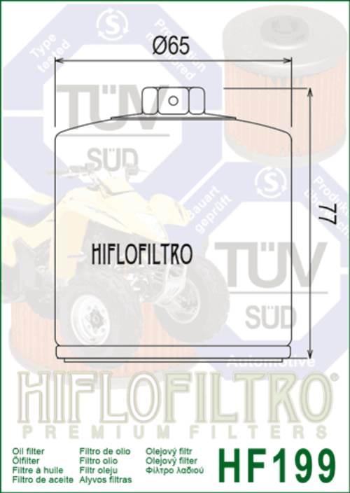 Filtr oleju hiflo hf199 polaris 550/850/900 09-11 - zdjęcie 2