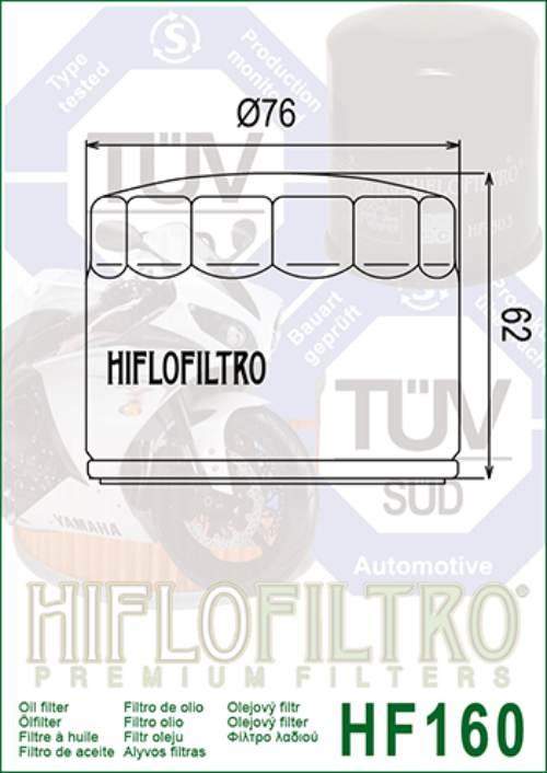Filtr oleju hiflo hf160 bmw k1200/1300, s1000rr, f 650/700/800 gs 07-16 - zdjęcie 2