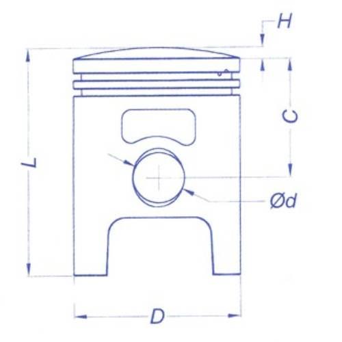 Tłok cylindra airsal sport 50, honda ac (39,00) SDA06044539 - zdjęcie 2