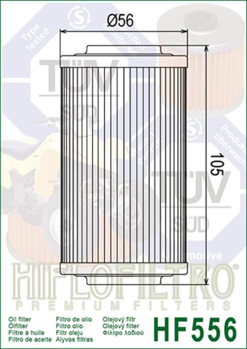 Filtr oleju hiflo hf556 bombardier/ see doo - zdjęcie 2