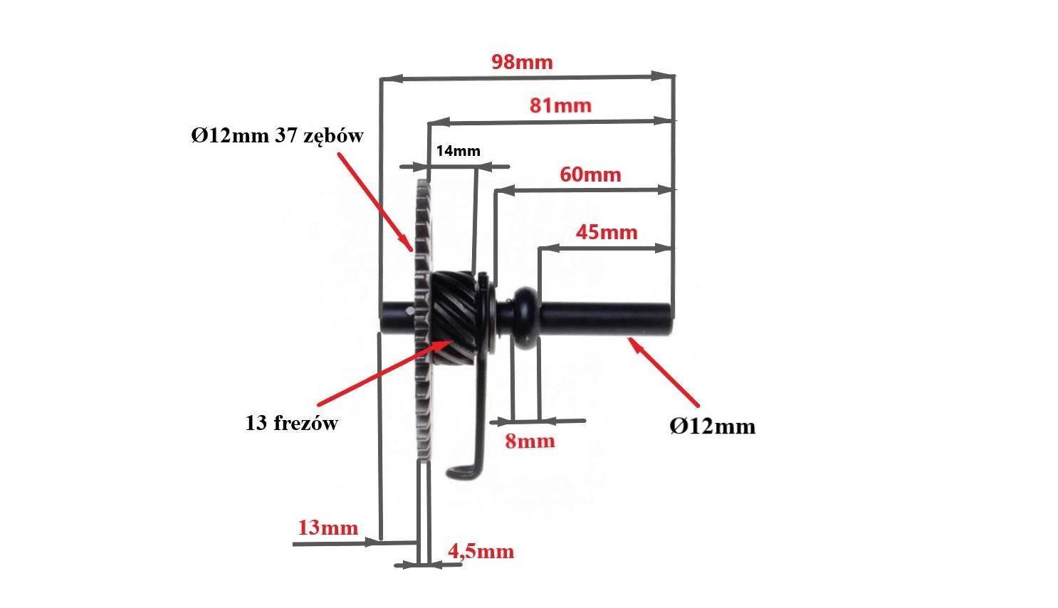Koło zębate rozrusznika nożnego power force gy6 125/150 gy6125w103329 - zdjęcie 2