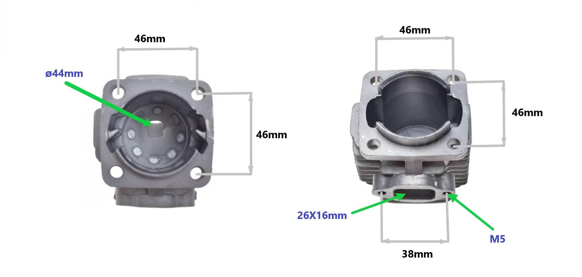 Cylinder aluminiowy power force pocket bike PF 10 008 0020 - zdjęcie 2