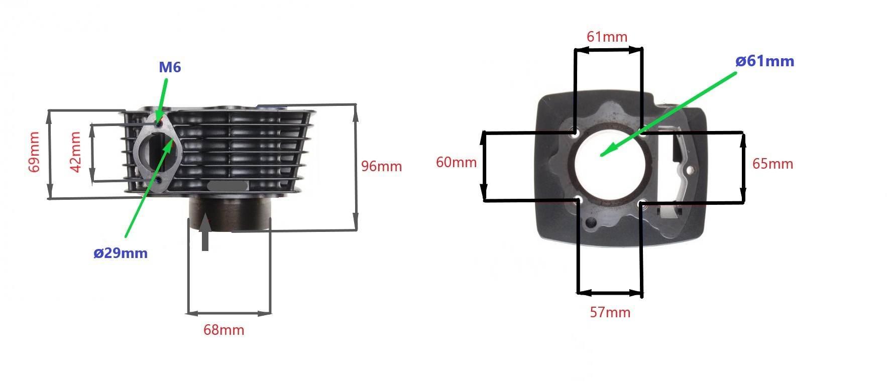 Cylinder żeliwny power force honda cb150 61mm 4t PF 10 008 0049 - zdjęcie 2