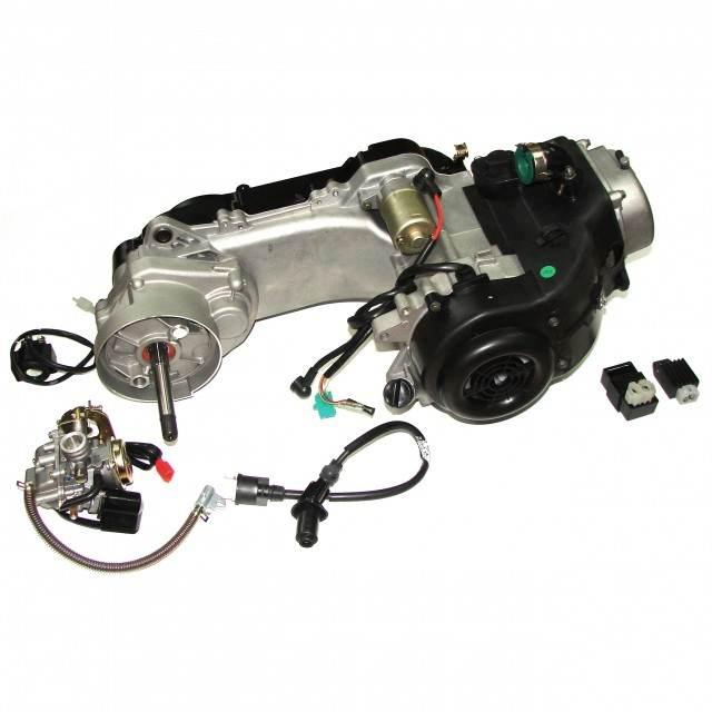Silnik power force kompletny gy6 70 ccm 4t cylinder 47 mm koło12 cali długi