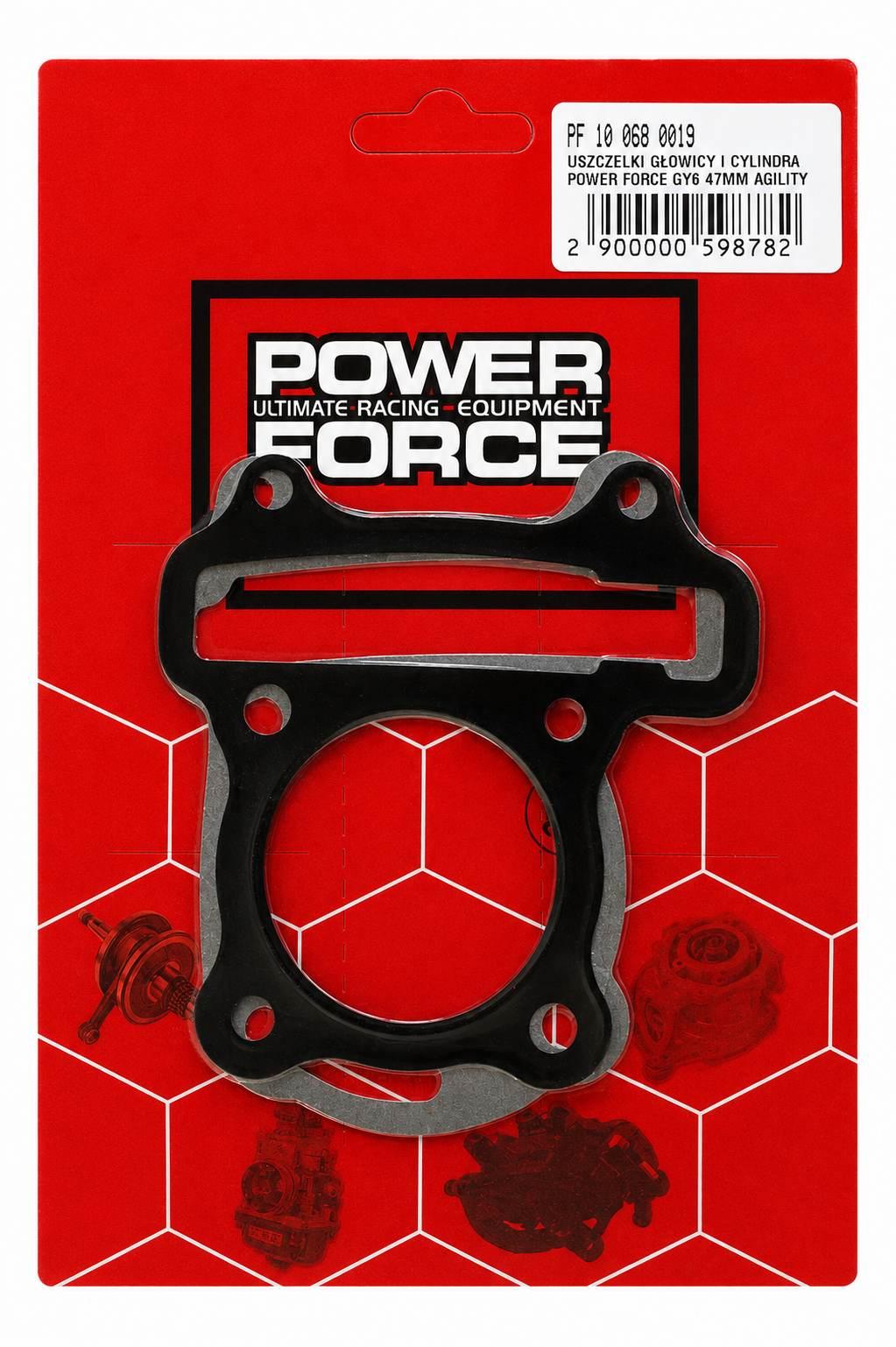 Uszczelki głowicy i cylindra power force gy6 47mm agility 4t gy6u47top