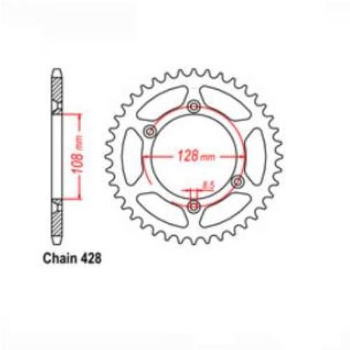 Zebatka napedzana stalowa sunstar sunr1-2449-51