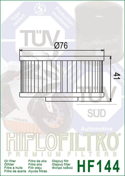 Filtr oleju hiflo hf144 xs 400/ xj - zdjęcie 2