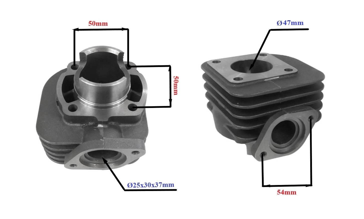 Cylinder żeliwny z głowicą power force kymco agility like vitality 47mm 2t - zdjęcie 3