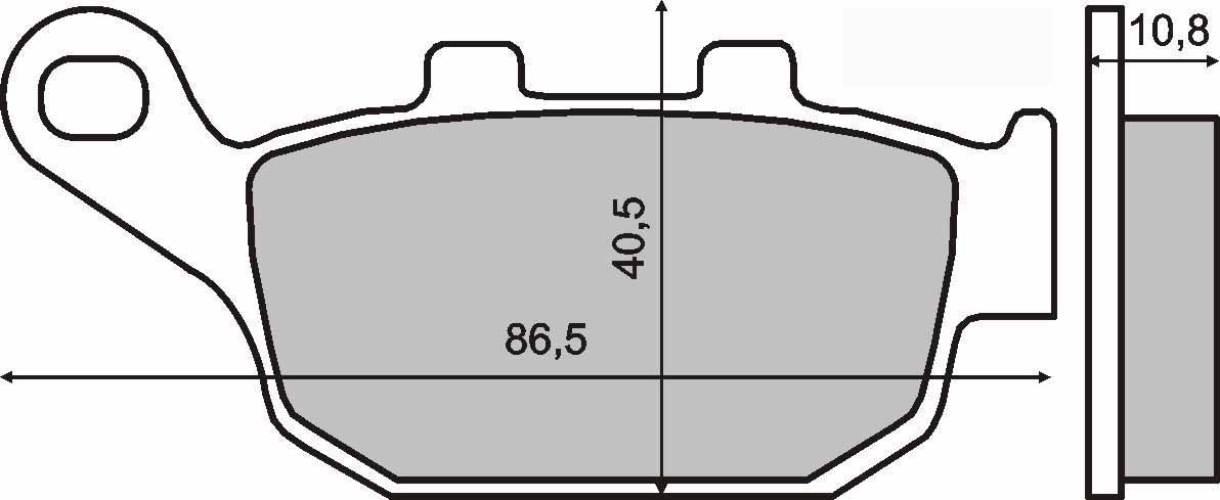 Klocki hamulcowe honda pantheon 125-150cc 2003> 225102610 RMS 22 510 2610