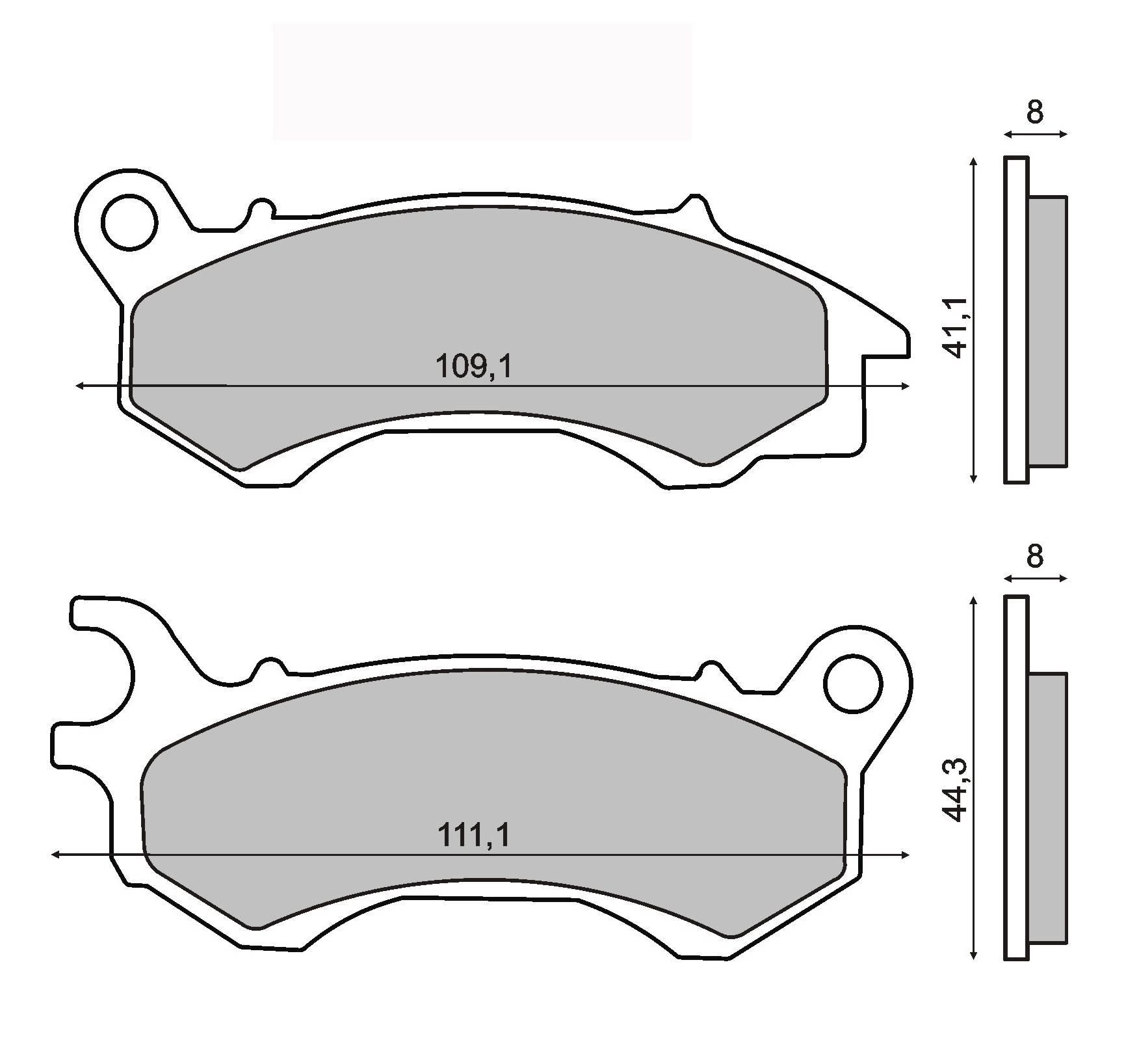 Klocki hamulcowe rms honda pcx 125-150cc 2010> - 225102780 RMS 22 510 2780