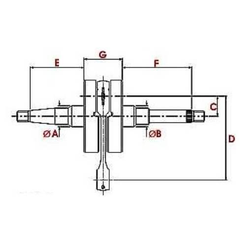 Wał korbowy tuningowy minarelli horizontal / neos 50cc 2t wat000133-b - zdjęcie 3