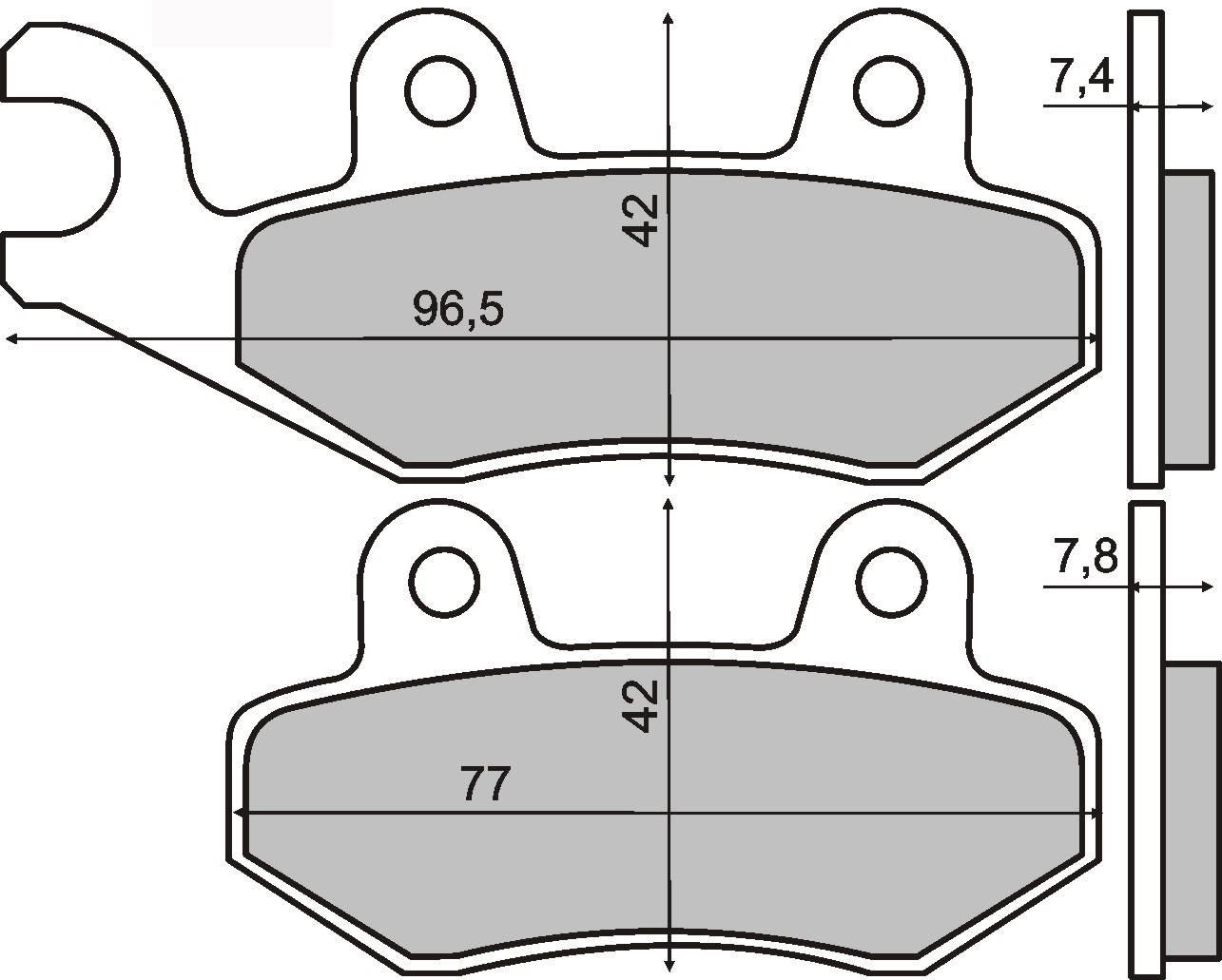 Klocki hamulcowe byrgman 400 07> RMS 22 510 1420