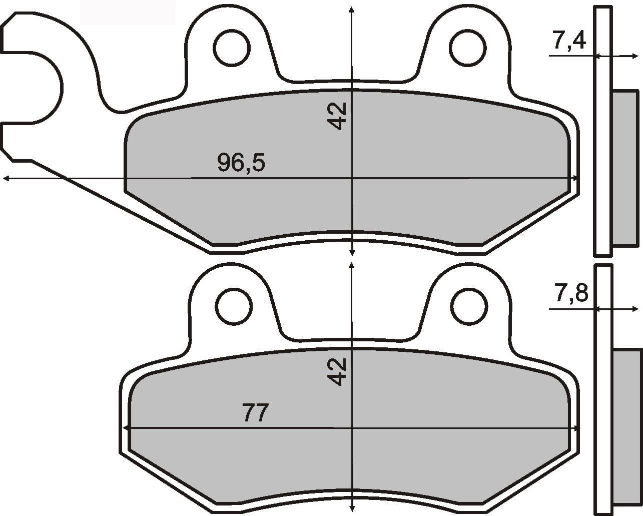 Klocki hamulcowe sintered burgman 400 07> RMS 22 510 1423