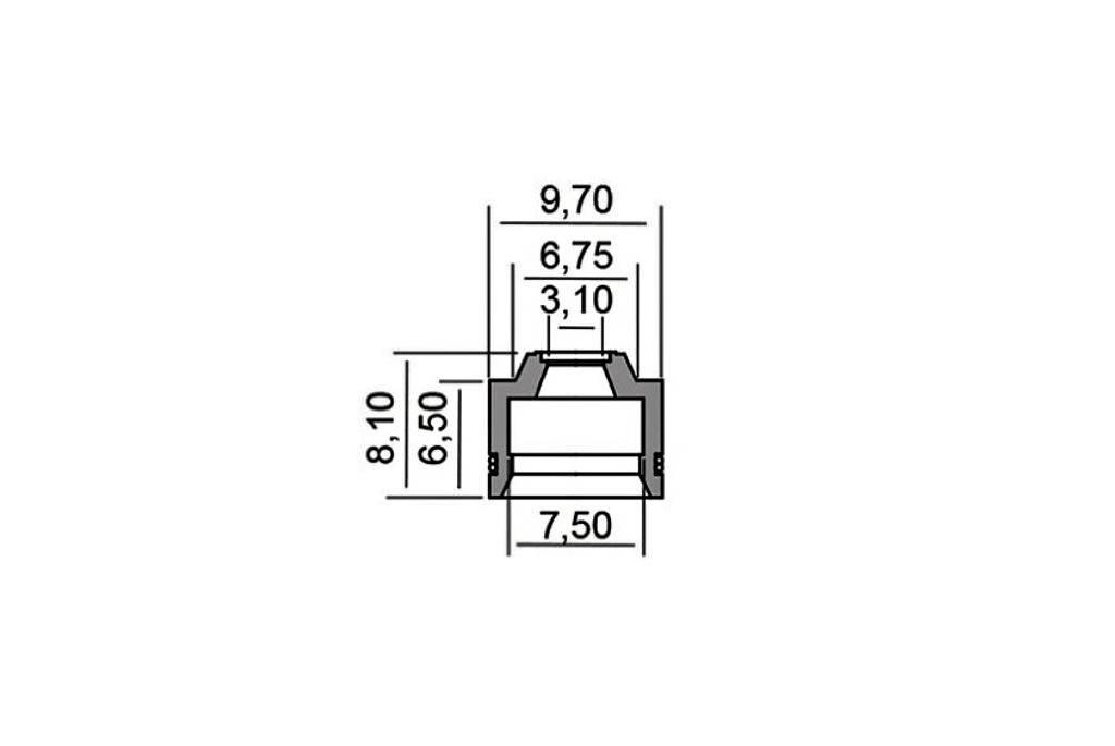 Uszczelniacz zaworowy 3,1x7,5x8,1x9,7 125 ccm 4t leonardo 125 scarabeo - zdjęcie 2