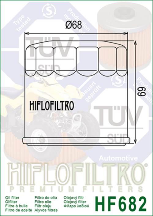 Filtr oleju hiflo hf682 hyosung te 450 (atv) '08-'11, cf moto cf 450 mt / - zdjęcie 2