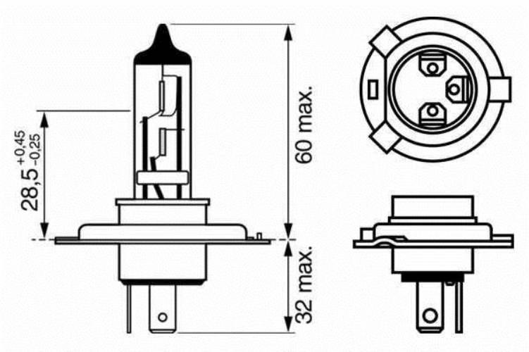 Żarówka power force h4 / hs1 12v 35/35w zat000019a PF 24 651 0065 - zdjęcie 2
