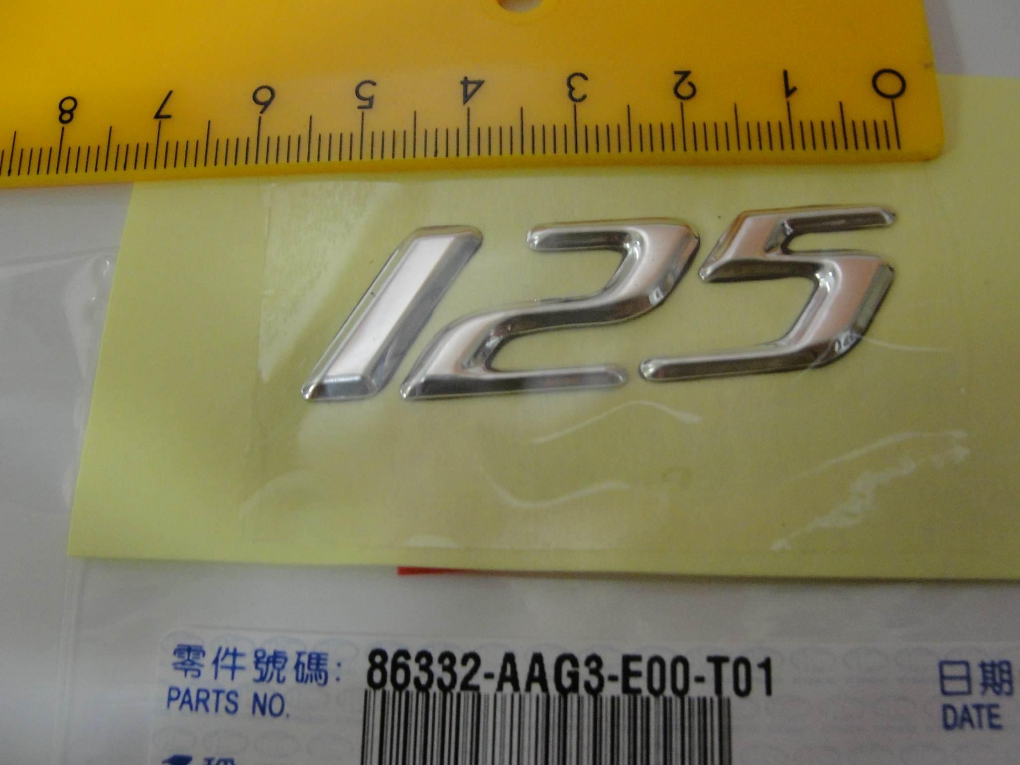 Naklejka "125" 86332-AAG3-E00-T01