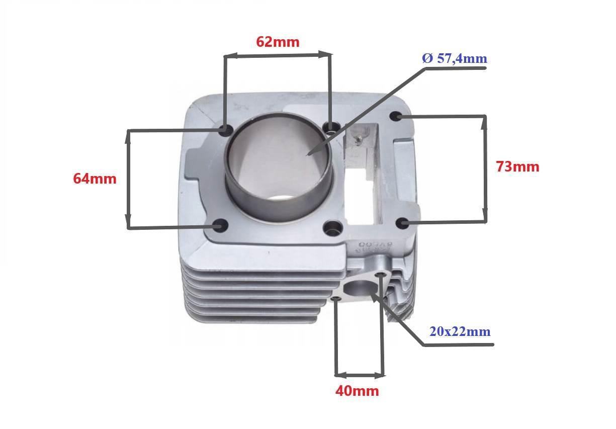 Cylinder żeliwny power force yamaha ybr150 57,00mm 4t PF 10 008 0034 - zdjęcie 2