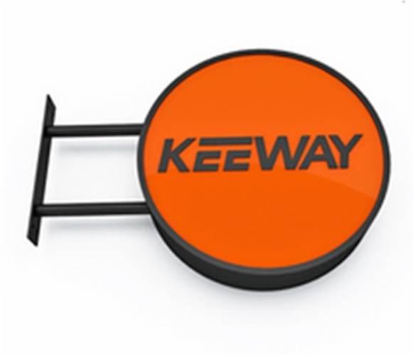 Podświetlany plafon zewnętrzny keeway okrągły 50 cm PLAFON KEEWAY OKRĄGŁY
