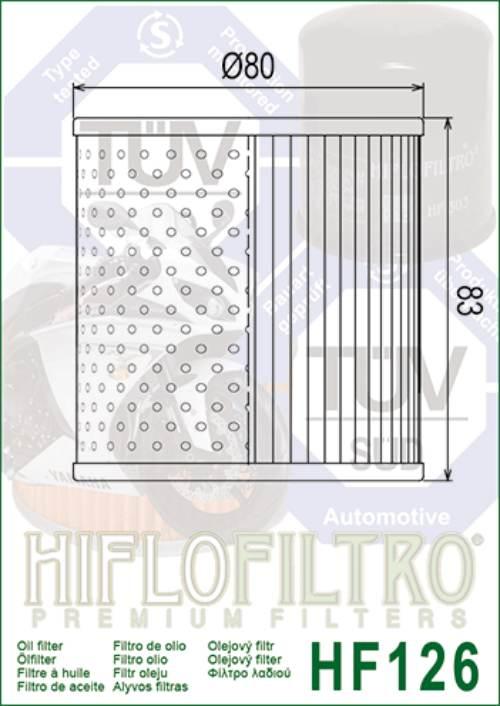 Filtr oleju hiflo hf126 kawasaki z900/1000/1300 - zdjęcie 2