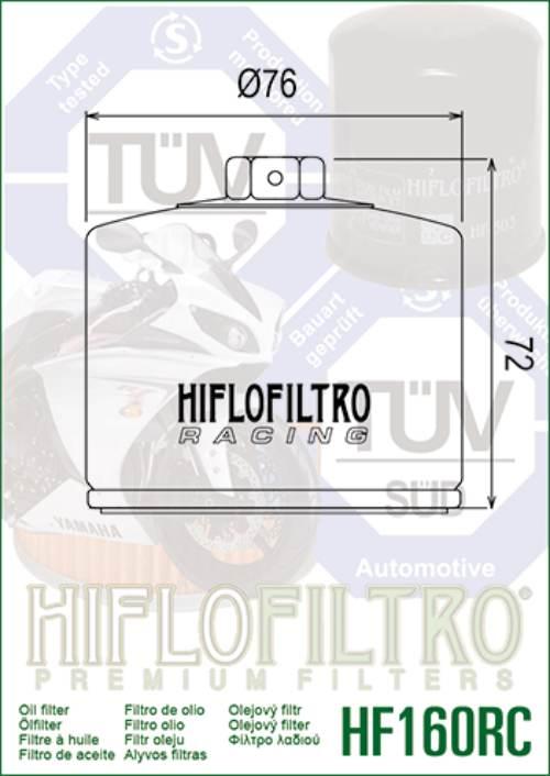 Filtr oleju hiflo hf160rc bmw k1200/1300, s1000rr, f 650/700/800 gs 07-16 - zdjęcie 2