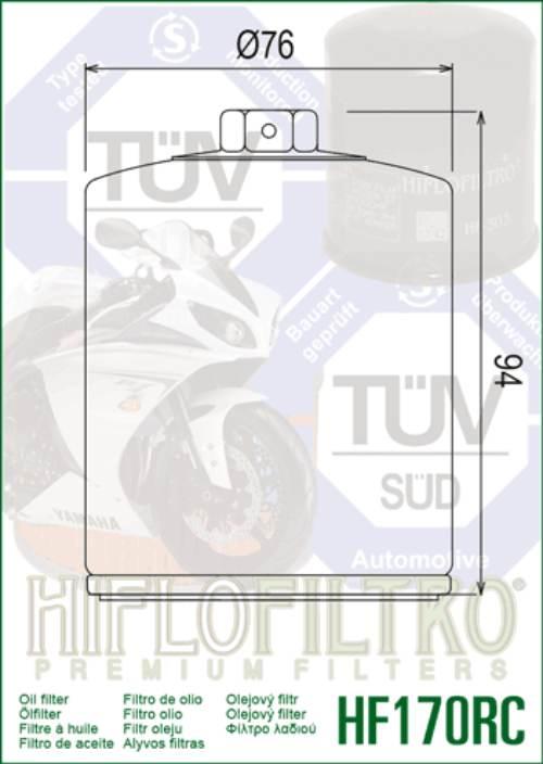 Filtr oleju hiflo hf170crc harley-davidson - zdjęcie 2