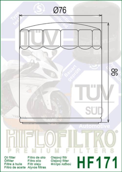 Filtr oleju hiflo hf171b harley-davidson / buell - zdjęcie 2