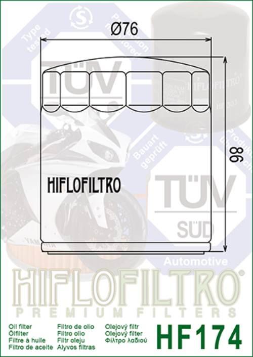 Filtr oleju hiflo hf174c harley-davidson v-rod - zdjęcie 2