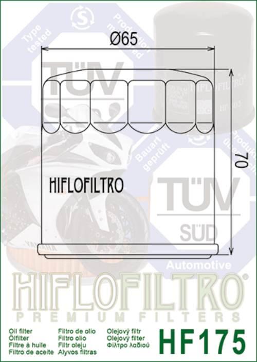 Filtr oleju hiflo hf175 harley-davidson xg 500/750 (15-17), indian chief - zdjęcie 2