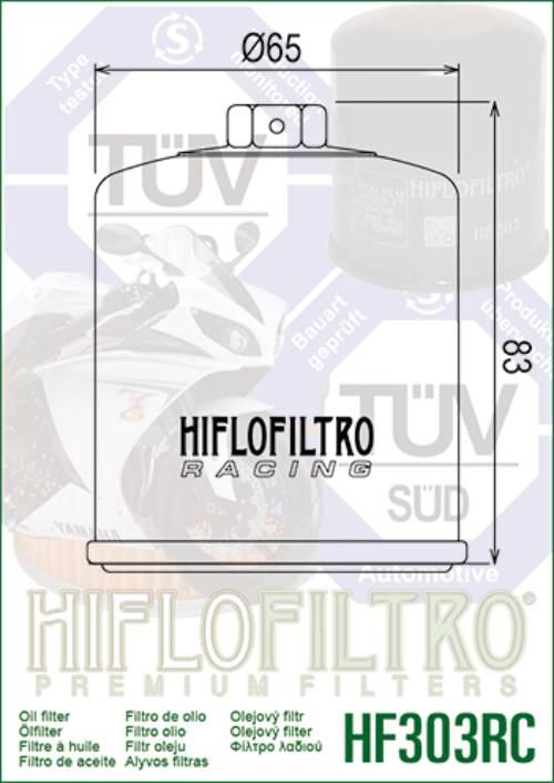 Filtr oleju hiflo hf303rc nakretka 17mm - zdjęcie 2