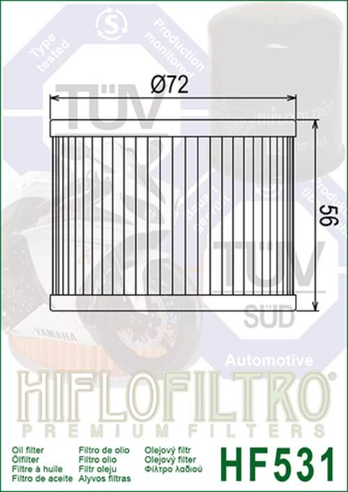 Filtr oleju hiflo hf531 suzuki gsf 250/ gsx 250 - zdjęcie 2