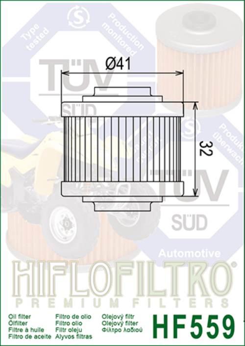 Filtr oleju hiflo hf559 can-am 990`08-12 - zdjęcie 2
