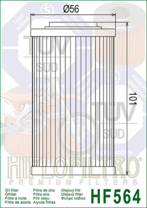 Filtr oleju hiflo hf564 can-am 990 spyder`08-12 - zdjęcie 2