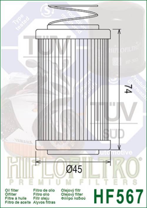 Filtr oleju hiflo hf567 mv augusta - zdjęcie 2