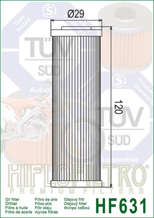 Filtr oleju hiflo hf631 beta 350/400/450/498/520 `10-13 - zdjęcie 2