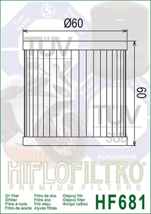 Filtr oleju hiflo hf681 hyosung 650/700`05-11 - zdjęcie 2