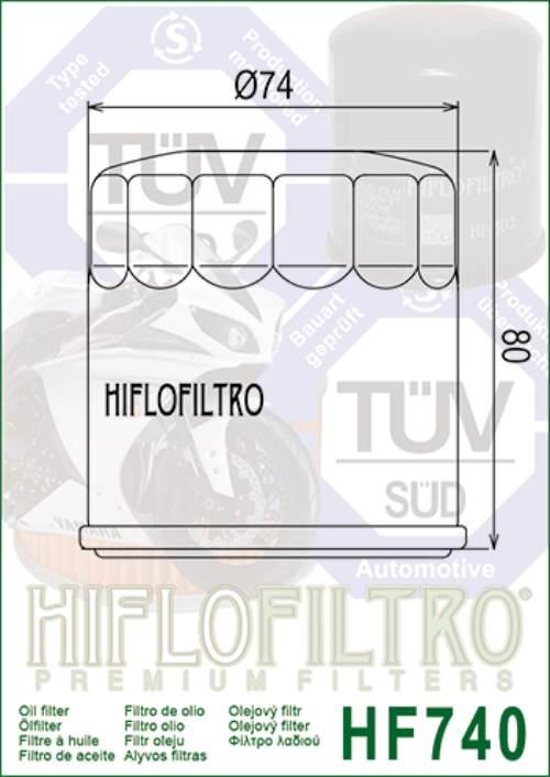 Filtr oleju hiflo hf740 yamaha marine - zdjęcie 2
