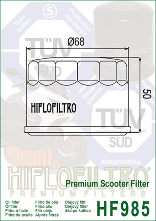 Filtr Oleju Hiflofiltro Hf985 Yamaha T-Max Xp500 - zdjęcie 2